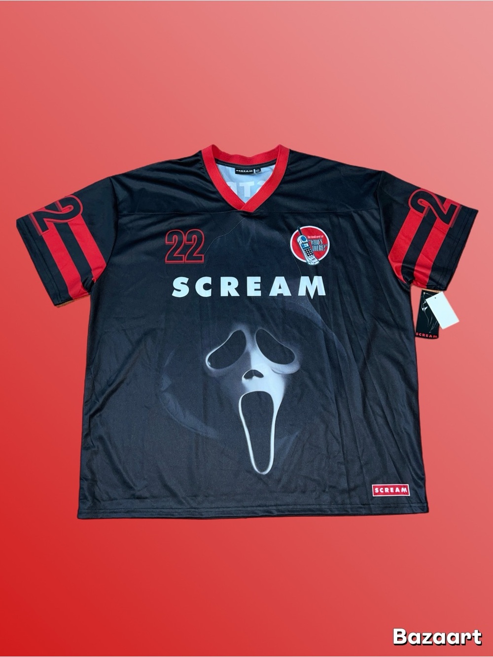 Scream Ghostface Red & Black Jersey